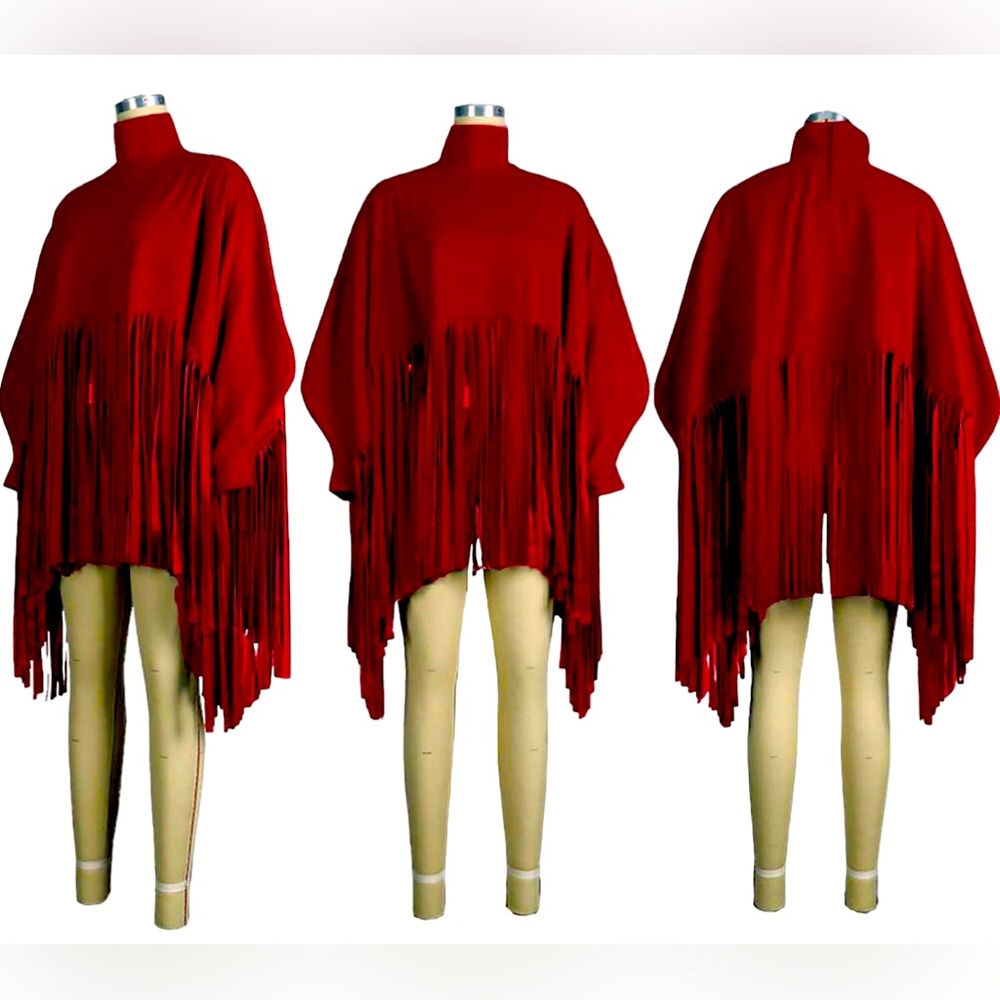 Gorgeous Dolls Boujee Suede Fringe Shawl